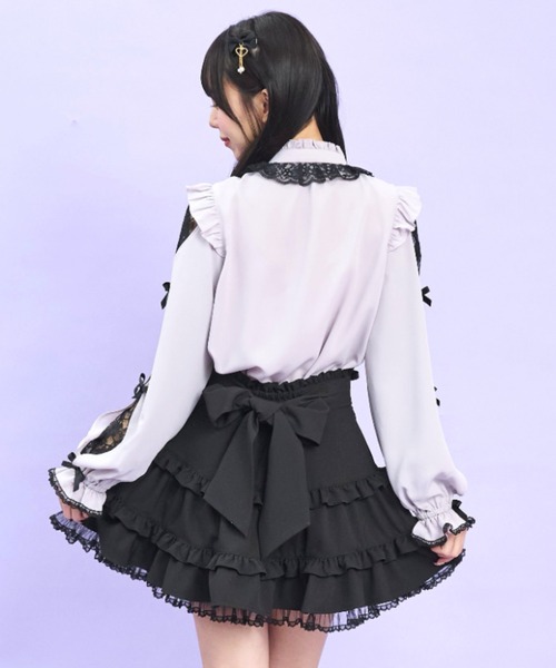 Secret Honey（シークレットハニー）の「袖スリット長袖ブラウス（シャツ/ブラウス・レディース・オフホワイト/グレー/ブラック・MEDIUM）」の10枚目の写真