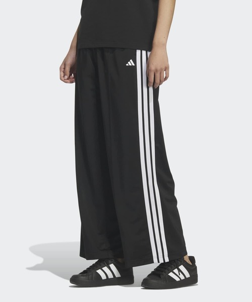 トリコット ルーズフィット ストレートレッグ オープンヘムパンツ