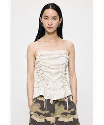 MOUSSY レオパード　キャミソール SATIN GATHER キャミソール（キャミソール）｜MOUSSY（マウジー）の