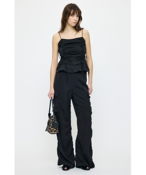 MOUSSY(マウジー)の「SATIN GATHER キャミソール(キャミソール・レディース・ブラウン系その他/ブラック/アイボリー・FREE)」の5枚目の写真