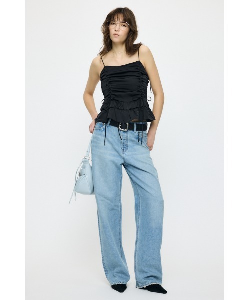 MOUSSY(マウジー)の「SATIN GATHER キャミソール(キャミソール・レディース・ブラウン系その他/ブラック/アイボリー・FREE)」の10枚目の写真