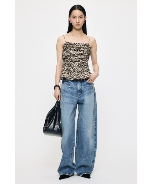 MOUSSY(マウジー)の「SATIN GATHER キャミソール(キャミソール・レディース・ブラウン系その他/ブラック/アイボリー・FREE)」の12枚目の写真