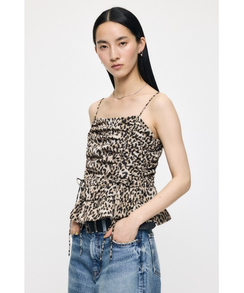 MOUSSY(マウジー)の「SATIN GATHER キャミソール(キャミソール・レディース・ブラウン系その他/ブラック/アイボリー・FREE)」の15枚目の写真