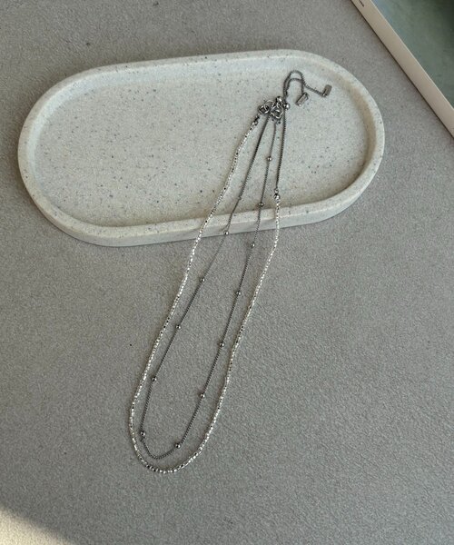 CAPRICIEUX LE'MAGE（カプリシューレマージュ）の「〈GOLDY/ゴールディ〉ビーズチェーンSETネックレス（ネックレス・レディース・シルバー/ゴールド・FREE）」の2枚目の写真