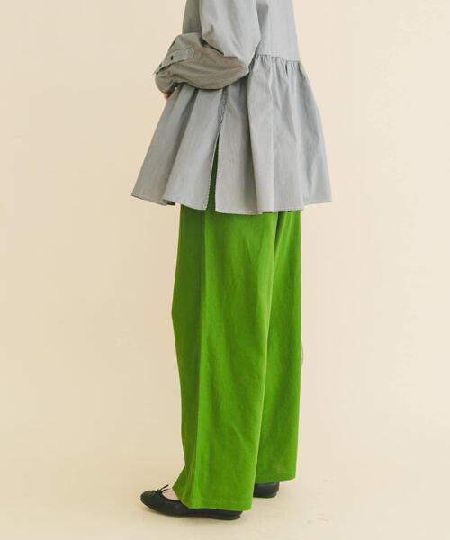 ITEMS URBANRESEARCH（アイテムズ アーバンリサーチ）の「『Sサイズあり』リネンレーヨンワイドパンツ（その他パンツ・レディース・ブラウン系その他/ライトベージュ/グリーン・MEDIUM/SMALL）」の16枚目の写真