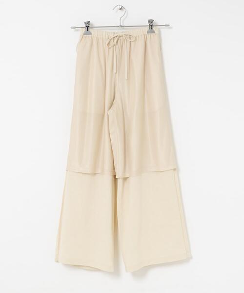 ITEMS URBANRESEARCH（アイテムズ アーバンリサーチ）の「『Sサイズあり/洗濯可』リネンレーヨンワイドパンツ（その他パンツ・レディース・ブラウン系その他/ライトベージュ/グリーン/ネイビー・MEDIUM/SMALL）」の6枚目の写真