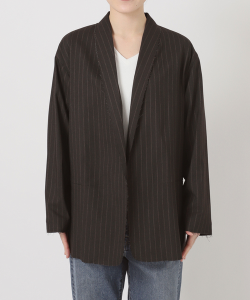 FRAMeWORK(フレームワーク)の「TOPカラーボタンレスジャケット(その他アウター・レディース・ブラウン系その他/ベージュ・FREE)」の5枚目の写真