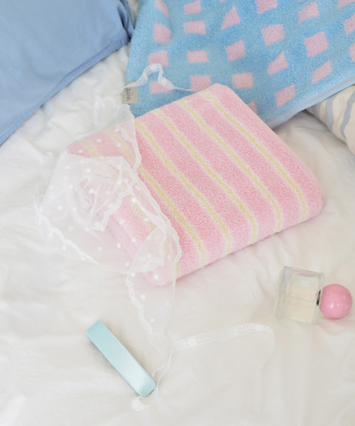 SiNCERE(シンシア)の「〈GRANN/グラン〉 FACE TOWEL /フェイスタオル(タオル・レディース・ブルー/ピンク・ONE SIZE)」の2枚目の写真