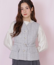 JILL by JILL STUART（ジルバイジルスチュアート）の「ベルト付きツィードジレ（ベスト）」