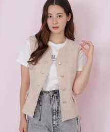 JILL by JILL STUART（ジルバイジルスチュアート）の「ベルト付きツィードジレ（ベスト）」