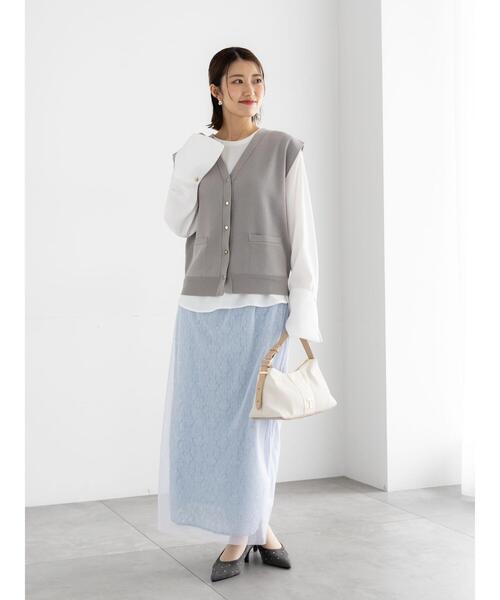 Te chichi(テチチ)の「ジョーゼットTブラウス(シャツ/ブラウス・レディース・ミント/ベージュ/オフホワイト・F)」の5枚目の写真
