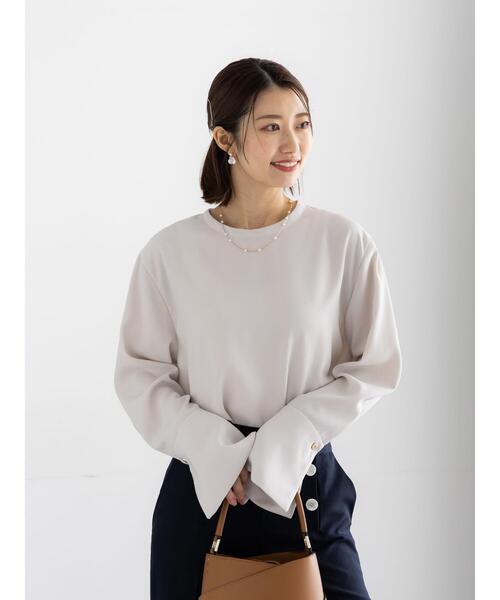 Te chichi(テチチ)の「ジョーゼットTブラウス(シャツ/ブラウス・レディース・ミント/ベージュ/オフホワイト・F)」の9枚目の写真