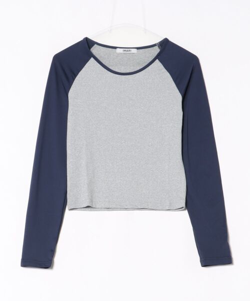 IMARI(イマリ)の「【 IMARI / イマリ 】 ベーシック ラグランスリーブ ロンT(Tシャツ/カットソー・レディース・ネイビー/ブラック・M/L)」の9枚目の写真