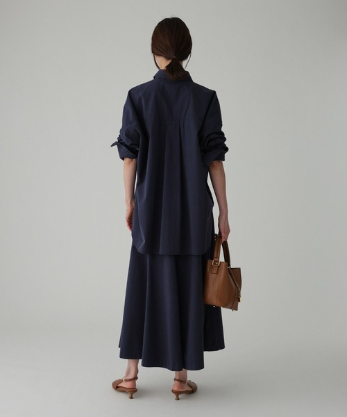 BABYLONE（バビロン）の「WASHコットンフレアスカート（スカート・レディース・ネイビー/ベージュ・フリー）」の7枚目の写真