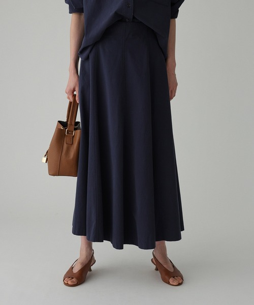 BABYLONE（バビロン）の「WASHコットンフレアスカート（スカート・レディース・ネイビー/ベージュ・フリー）」の3枚目の写真