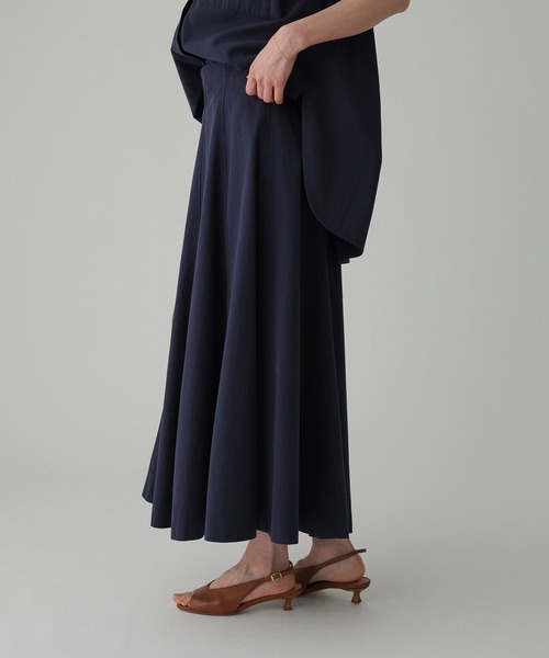 BABYLONE（バビロン）の「WASHコットンフレアスカート（スカート・レディース・ネイビー/ベージュ・フリー）」の5枚目の写真