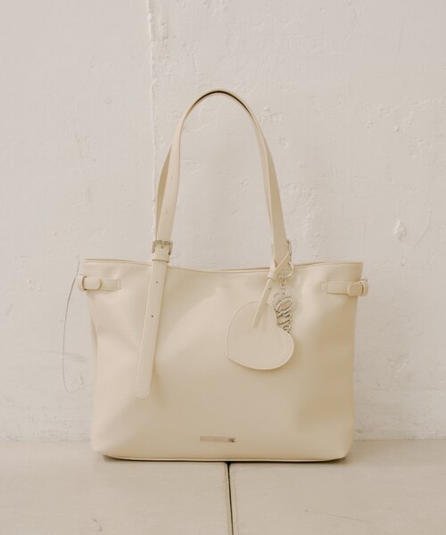 Chico(チコ)の「ポーチチャーム付きBIGトートバッグ(トートバッグ・レディース・ブラック/ベージュ系その他3/ピンク系その他3/アイボリー・FREE)」の1枚目の写真