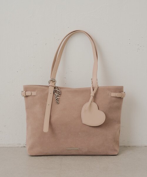 Chico(チコ)の「ポーチチャーム付きBIGトートバッグ(トートバッグ・レディース・ブラック/ベージュ系その他3/ピンク系その他3/アイボリー・FREE)」の4枚目の写真