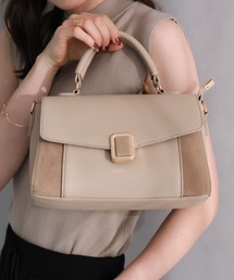 VIVIAN（ヴィヴィアン）の「バックル付き異素材コンビフラップ2WAYバッグ（ハンドバッグ）」