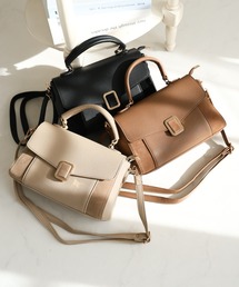 VIVIAN（ヴィヴィアン）の「バックル付き異素材コンビフラップ2WAYバッグ（ハンドバッグ）」