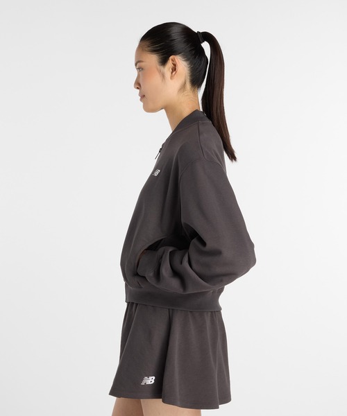 NEW BALANCE（ニューバランス）の「フレンチテリーボンバー（ブルゾン・レディース・スミクロ/サンドグレー・SMALL/MEDIUM/X-LARGE/LARGE）」の3枚目の写真