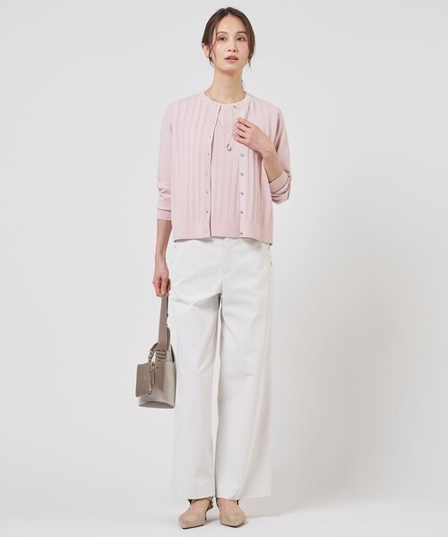 J.PRESS(ジェイプレス)の「【アンサンブル着用可】Rayon Elite Stretch クルーネック ニット(ニット/セーター・レディース・ネイビー系/ベージュ系/サックスブルー系・T13)」の7枚目の写真
