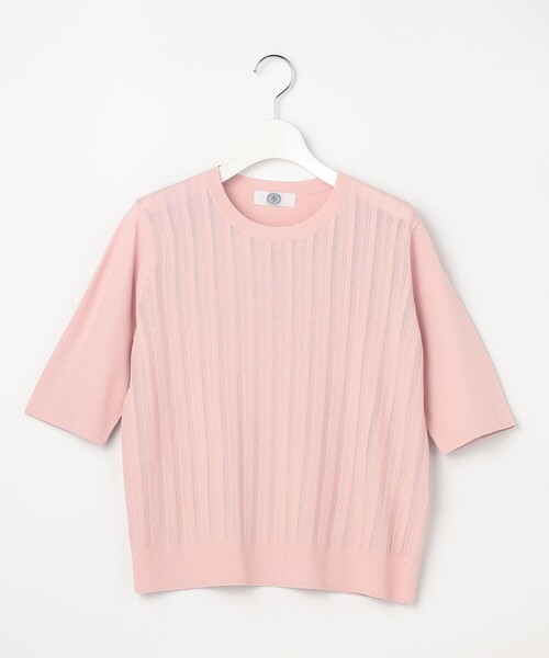 J.PRESS(ジェイプレス)の「【アンサンブル着用可】Rayon Elite Stretch クルーネック ニット(ニット/セーター・レディース・ネイビー系/ベージュ系/サックスブルー系・T13)」の12枚目の写真