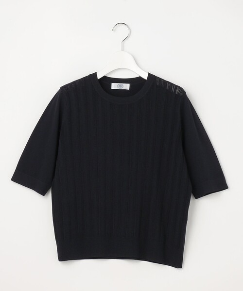 J.PRESS(ジェイプレス)の「【アンサンブル着用可】Rayon Elite Stretch クルーネック ニット(ニット/セーター・レディース・ネイビー系/ベージュ系/サックスブルー系・T13)」の13枚目の写真