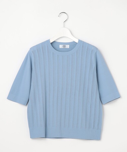 J.PRESS(ジェイプレス)の「【アンサンブル着用可】Rayon Elite Stretch クルーネック ニット(ニット/セーター・レディース・ネイビー系/ベージュ系/サックスブルー系・T13)」の15枚目の写真