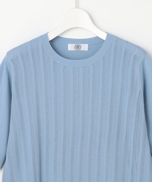 J.PRESS(ジェイプレス)の「【アンサンブル着用可】Rayon Elite Stretch クルーネック ニット(ニット/セーター・レディース・ネイビー系/ベージュ系/サックスブルー系・T13)」の17枚目の写真
