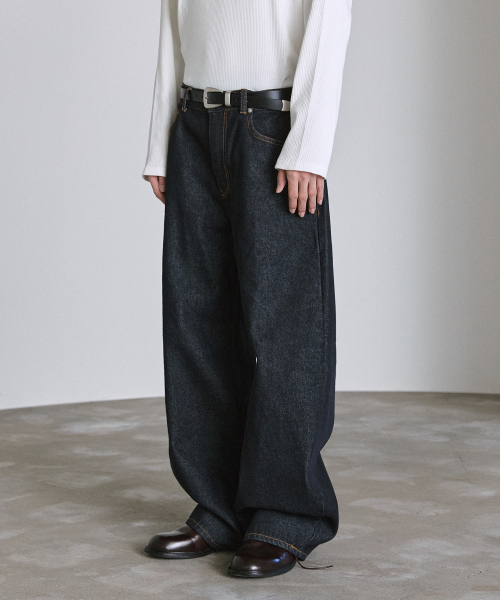 P.IN.O(ピインオ)の「ノンフェイド生地カーブドデニム - ディープブルー(デニムパンツ・メンズ・その他・MEDIUM/LARGE/SMALL/X-LARGE)」の3枚目の写真