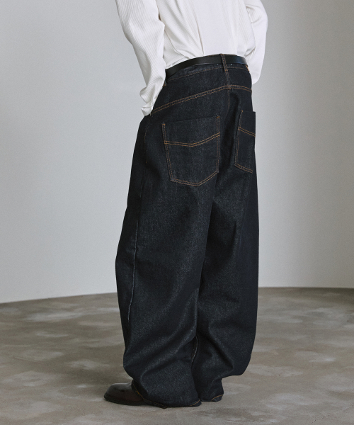 P.IN.O(ピインオ)の「ノンフェイド生地カーブドデニム - ディープブルー(デニムパンツ・メンズ・その他・MEDIUM/LARGE/SMALL/X-LARGE)」の4枚目の写真