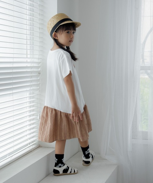 MAKE YOUR DAY（メイクユアデイ）の「ファミリー子トラワンピース■80～140cm（ワンピース・キッズ・グレー/オフホワイト・80/90/100/130/140/120/110）」の6枚目の写真