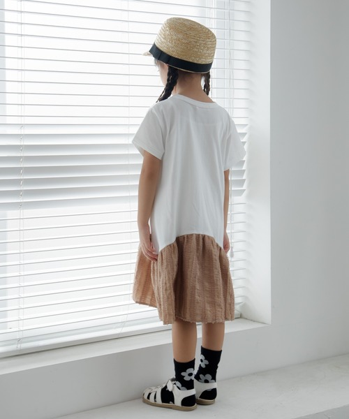 MAKE YOUR DAY（メイクユアデイ）の「ファミリー子トラワンピース■80～140cm（ワンピース・キッズ・グレー/オフホワイト・80/90/100/130/140/120/110）」の10枚目の写真