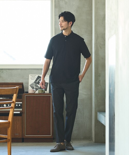 ABAHOUSE GRAY（アバハウスグレイ）の「【セットアップ対応】COOL DRY TOUCH イージースラックス /接触冷感 /吸水速乾 /UVカット（スラックス・メンズ・ベージュ/グレー/ブラック/ネイビー/ブルー・44/46/48/50）」の9枚目の写真