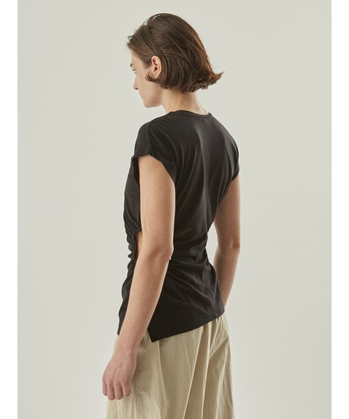 Henon.(ヘノン)の「サイドホールトップス(Tシャツ/カットソー・レディース・ブラック/ホワイト・F)」の7枚目の写真