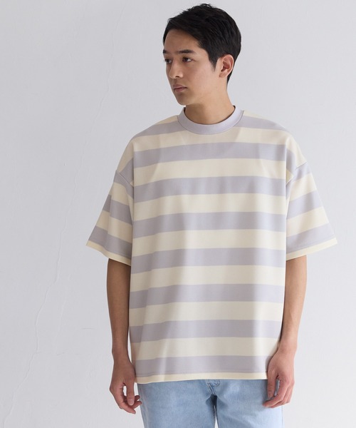 coca(coca)(コカ)の「鹿の子ボーダーTシャツ(Tシャツ/カットソー・メンズ・ブラック/グレー・L/XL/M)」の3枚目の写真