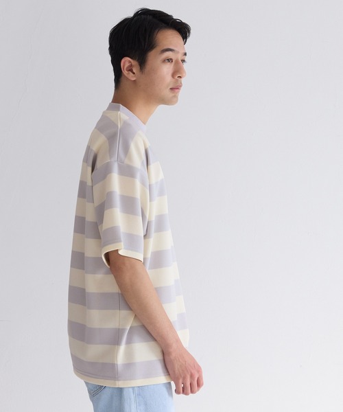 coca(coca)(コカ)の「鹿の子ボーダーTシャツ(Tシャツ/カットソー・メンズ・ブラック/グレー・L/XL/M)」の4枚目の写真