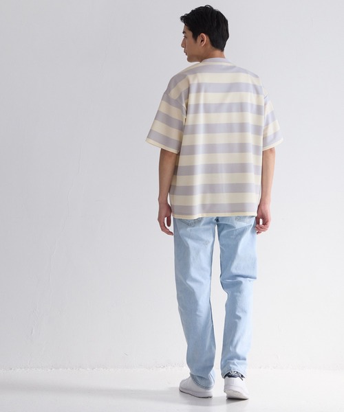 coca(coca)(コカ)の「鹿の子ボーダーTシャツ(Tシャツ/カットソー・メンズ・ブラック/グレー・L/XL/M)」の5枚目の写真