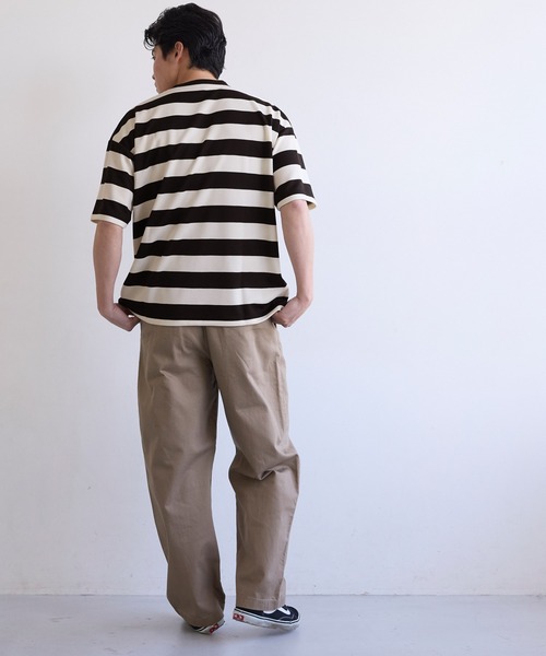 coca(coca)(コカ)の「鹿の子ボーダーTシャツ(Tシャツ/カットソー・メンズ・ブラック/グレー・L/XL/M)」の10枚目の写真