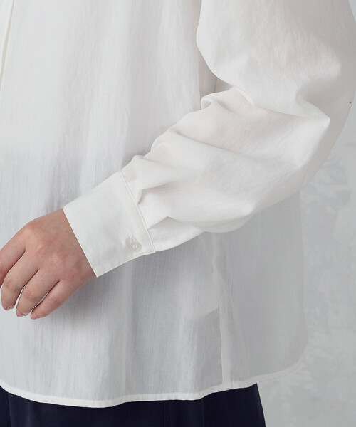 COMME CA ISM（コムサイズム）の「ポリエステルスパンブロード ベーシックシャツ（シャツ/ブラウス・レディース・サックスブルー/ホワイト・MEDIUM/LARGE）」の19枚目の写真