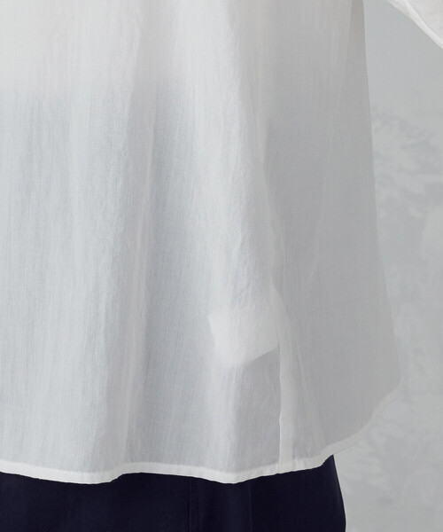 COMME CA ISM（コムサイズム）の「ポリエステルスパンブロード ベーシックシャツ（シャツ/ブラウス・レディース・サックスブルー/ホワイト・MEDIUM/LARGE）」の20枚目の写真