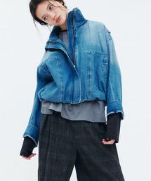 LE CIEL BLEU | ウォッシュデニムブルゾン / Washed Denim Blouson(デニムジャケット)