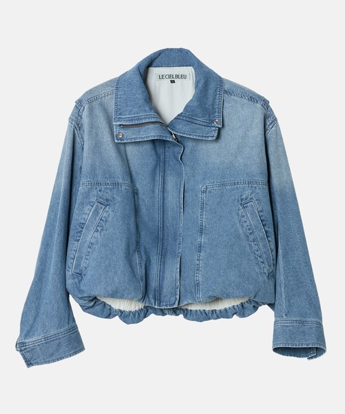 LE CIEL BLEU（ルシェルブルー）の「ウォッシュデニムブルゾン / Washed Denim Blouson（デニムジャケット・レディース・インディゴブルー・36）」の9枚目の写真