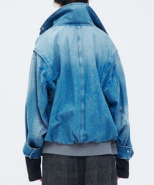LE CIEL BLEU（ルシェルブルー）の「ウォッシュデニムブルゾン / Washed Denim Blouson（デニムジャケット・レディース・インディゴブルー・36）」の8枚目の写真