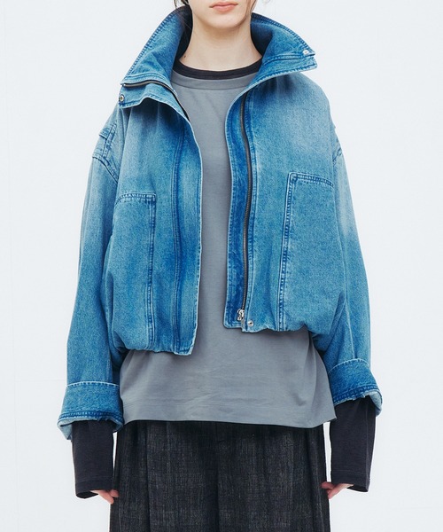 LE CIEL BLEU（ルシェルブルー）の「ウォッシュデニムブルゾン / Washed Denim Blouson（デニムジャケット・レディース・インディゴブルー・36）」の7枚目の写真