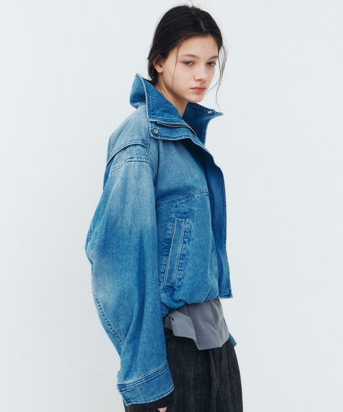 LE CIEL BLEU（ルシェルブルー）の「ウォッシュデニムブルゾン / Washed Denim Blouson（デニムジャケット・レディース・インディゴブルー・36）」の4枚目の写真
