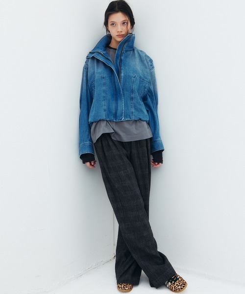 LE CIEL BLEU（ルシェルブルー）の「ウォッシュデニムブルゾン / Washed Denim Blouson（デニムジャケット・レディース・インディゴブルー・36）」の2枚目の写真