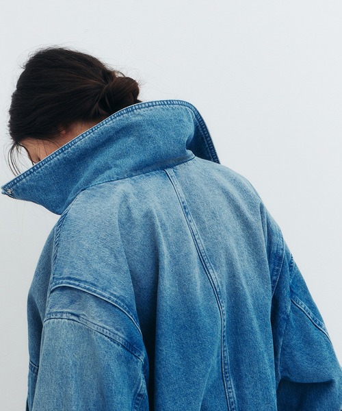 LE CIEL BLEU（ルシェルブルー）の「ウォッシュデニムブルゾン / Washed Denim Blouson（デニムジャケット・レディース・インディゴブルー・36）」の3枚目の写真