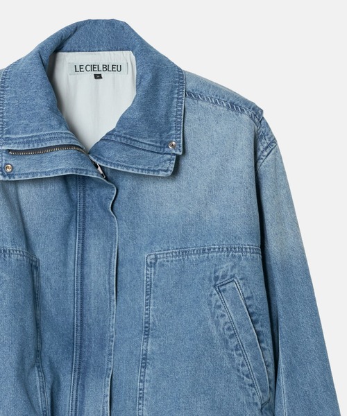LE CIEL BLEU（ルシェルブルー）の「ウォッシュデニムブルゾン / Washed Denim Blouson（デニムジャケット・レディース・インディゴブルー・36）」の10枚目の写真